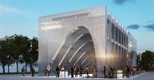seven monumental arches nod to azerbaijani poetry at the nation's expo 2025 osaka pavilion