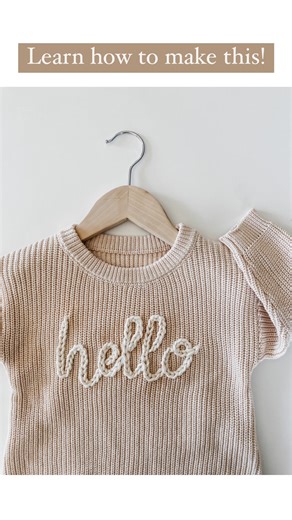 Sarah Lloyd - Embroidery Artist and Teacher on Instagram: "An easy project for all levels of embroidery artists. Comment “SWEATER EMBROIDERY” and I’ll dm you the link for this very beginner-friendly class that will walk you through every step of embroidering a sweater✨ This Stitch Along is pre-recorded, so you can complete your project at your own pace. It will take you through the process of embroidering this “hello” sweater step-by-step and includes all my tips and tricks for embroidering on k
