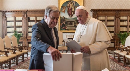 UN chief hails Pope Francis as ‘a transcendent voice for peace’