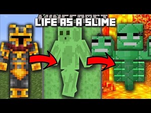 Minecraft LIFE AS A SLIME MOD / FIGHT AND SURVIVE THE PARKOUR RACE TO WIN AS A SLIME!! Minecraft