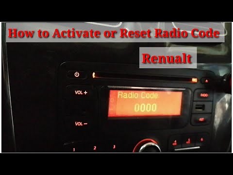 How to Activate or Reset Radio Code Renualt