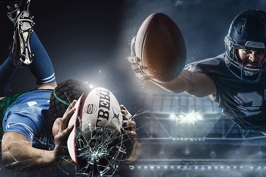 The difference between rugby and American football