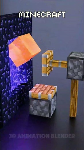 Minecraft Vs Real Life in the Nether 🔥🔥🔥#blender3d #3dart #3danimation #minecraft