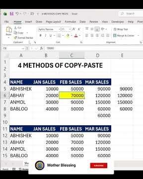 99% Excel Users Don’t Know These Copy Paste Tricks 🤯 #Shorts