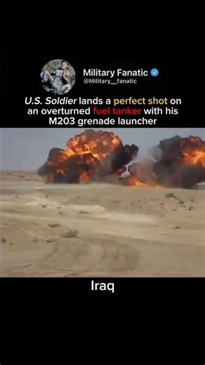 Luck or Skill? M203 Takes Out Fuel Tanker💥