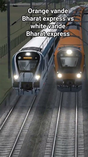 orange vs white vande bharat express in indian train simulator #indiantrainsimulator#vandebharat