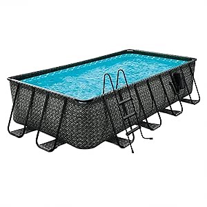Funsicle Oasis Designer 16' x 8' x 42" Rectangular Above Ground Swimming Pool Set with 2-in-1 Filter Pump, Ladder & Maintenance Kit – Easy Setup for Backyard Fun