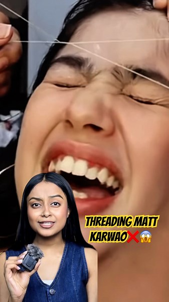 Threading matt karao❌🤯😱#youtubeshorts #eyebrowtutorial #threadingeyebrow #faceshape #threadingtips