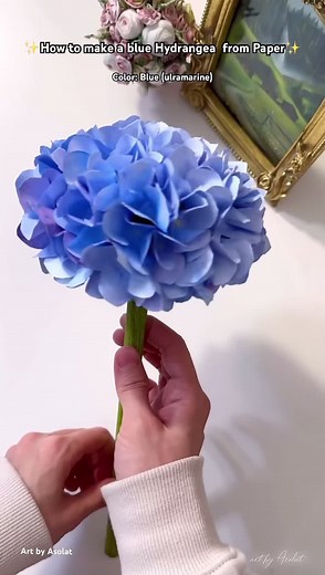 Paper hydrangea | Thank you, @A S O L Â T for this stunning hydrangea tutorial. Your artistry turns simple paper into forever blooms. ✨ #PaperFloralMagic#paperhydrangea #paperflower #aesthetics #handmad #diy #tiktokviral #diycrafts #paperflower #foryou #papercraft #diy