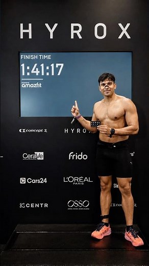 HYROX Delhi in 1 Hour 41 Minutes. #shorts