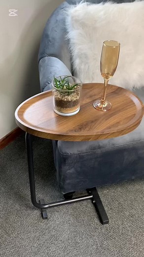 Features: - Durable Sturdy Side Table: The table top and legs of this oval side table are connected by premium melamine board and metal leg, which is very stable and durable for long time use. - Versatile End Table: This side table has a irregular elegant and fashionable appearance and can be matched with various home decoration styles. You can put it in the home, office, living room, bedroom as a nightstand, balcony, lounge or study room for placing books, coffee, tea, alarm clock, potted plant