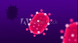 An animation simulates how a virus infects healthy cells, visually portraying the microscopic battle between pathogens and the body immune defenses Stock Video