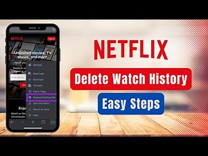 How to Delete Watch History on Netflix !