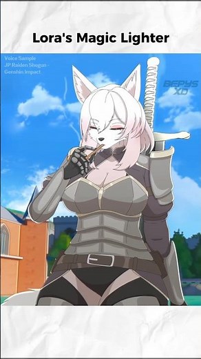 Lora's Magic Lighter #wolfgirl #furry #animation #waifu #anime #shorts #memes