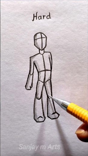 How to draw Stick Man in 3 ways✏️ #drawing #tutorial #stickman #sketching #howtodraw #artist #fypシ