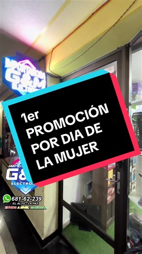 1er VIDEO DE LA PROMOCIÓN POR DIA DE LA MUJER SOMOS DE LA CIUDAD DE LA PAZ CONTAMOS CON DOS SUCURSALES HACEMOS ENVÍOS A NIVEL NACIONAL PEDIDOS 68162239 Importadora#gym#electronic Gym#electronic