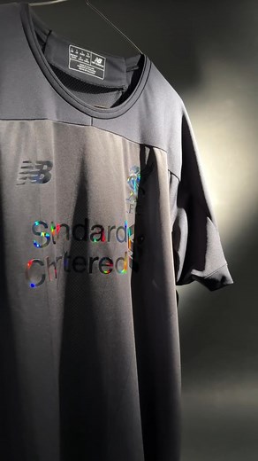 Classic Football Shirts on Instagram: "Liverpool 2019 Blackout ⚫ Modelled on the home shirt from that same season, it features an iridescent club crest, manufacturer logo and both chest and sleeve sponsor. ⚠️ Limited Sizes Shop via our stories 👆 #Classic #ClassicFootballShirts #Retro #Vintage #Liverpool"
