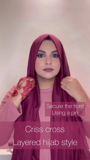Cross Layered Hijab Tutorial for Kerala Transgender Instagram