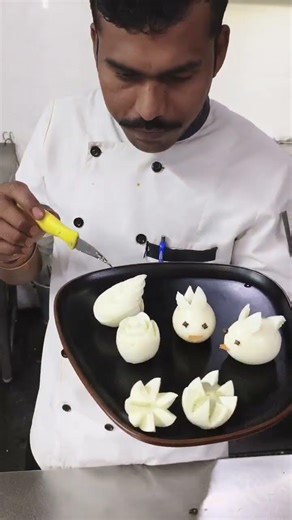 #egg #gulab #carving #vairalvideo