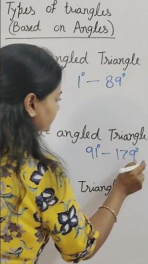 Types of triangles - based on angle - Acute angled triangle - obtuse angled triangle - right angle
