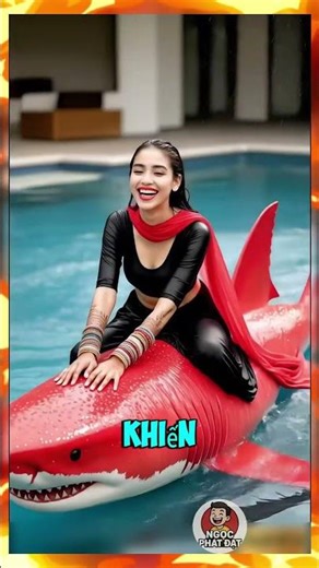 The Girl And The Shark Save Everyone From The Storm #shorts