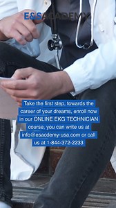 💼✨ Careers After EKG Technician Certification: 1️⃣ Hospital EKG Technician 🏥 2️⃣ Cardiology Clinic Assistant ❤️ 3️⃣ Emergency Room Technician 🚑 4️⃣ Stress Test Technician 💪 5️⃣ Holter Monitor Technician 🩺 Unlock these exciting career opportunities with E&S Academy’s EKG Technician certification! 🚀 For more information about our online courses call us at 1-844-372-2233 or Visit us at www.esacademy-usa.com. #ONLINESTUDY #OnlineCourses #EKGTechnician #HealthcareCareers #UnitedStates #FYI #Ean