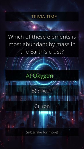 Which of these elements is most abundant by mass in the Earth's crust? #shorts #quiz
