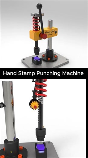 Spring-Loaded Manual Hand Stamp Punching Machine #machine #education #engineering #technology