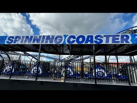 Spinning Coaster at Frankie's Fun Park in Raleigh, NC • Front Row 4K 60fps
