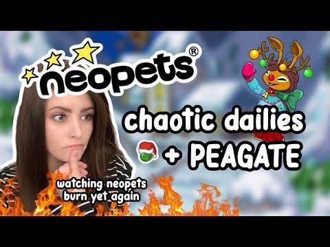 neopets dailies & not chill (discussing the INSANE pea drama)