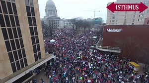 Time-lapse video of demonstrators converging on the Capitol Square to protest President Donald Trump. Produced by staff writer Dylan Brogan. | Isthmus