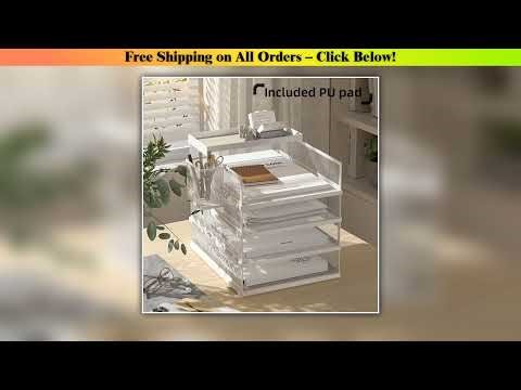 Metal File Stack Stackable Desk Organizer Office Desktop Organizer Multilayer File Tray with a