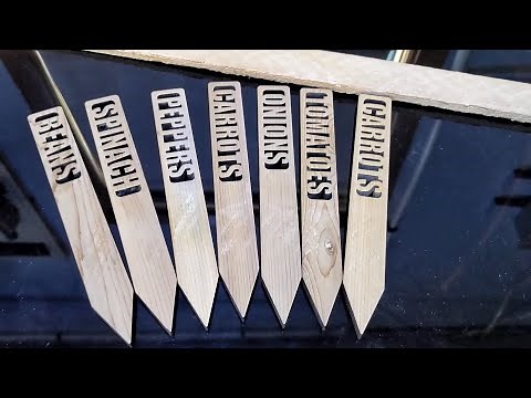 Lightburn Tutorial for Laser Cut Garden Stakes using CSV/Merge