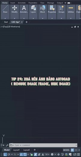TIP 24: XOÁ NỀN ẢNH BẰNG AUTOCAD ( REMOVE IMAGE FRAME, HIDE IMAGE) #cogaiautocad #block #architecture #architecturestudent