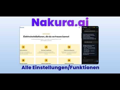 Nakura AI Dashboard & Editor komplett erklärt – Alle Einstellungen Tutorial!