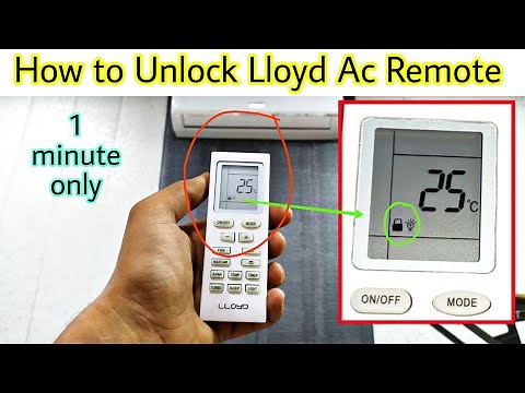 how to lock and unlock ac remote