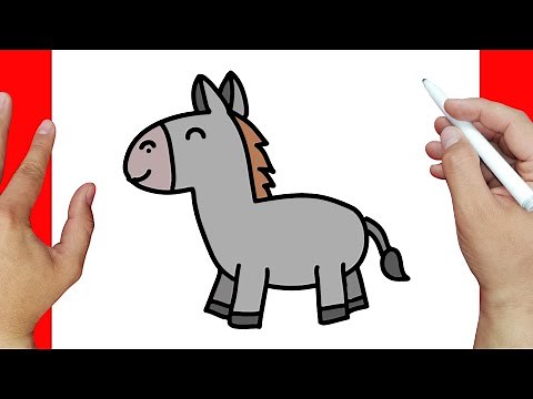 Cómo dibujar un Burro facil paso a paso | Dibujos fáciles