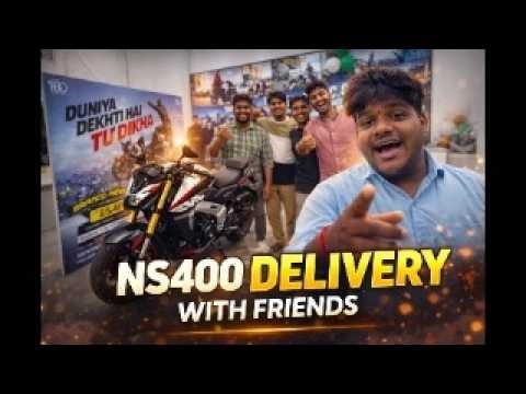 NS400 Delivery Vlog With Friends 🏍️ Showroom Delivery Day