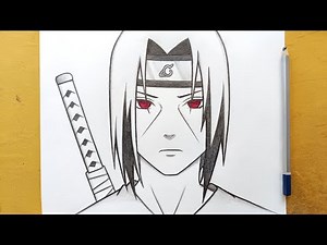 How to draw Itachi Uchiha step by step for beginners || Easy drawing ideas for beginners