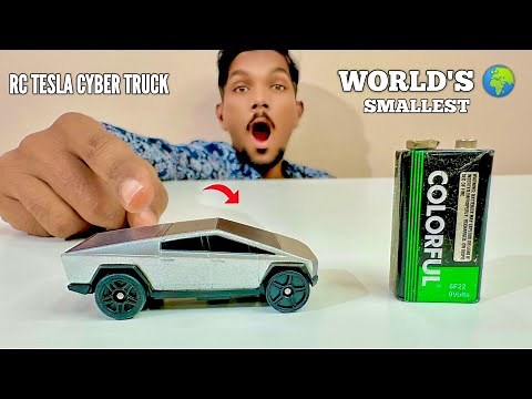 World’s Smallest RC Tesla Cyber Truck Unboxing & Testing - Chatpat toy tv