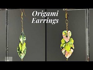 How to Make Easy Origami Earrings Step by Step for Beginners | Spring Origami Jewelry
