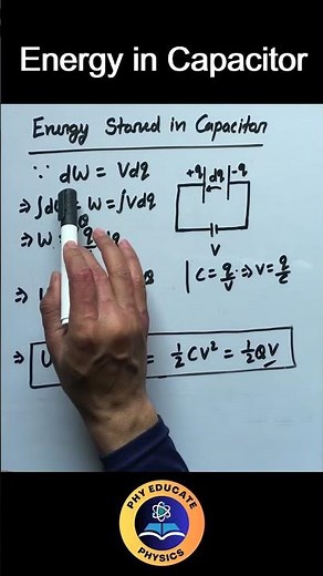 Energy Stored in Capacitor | Capacitance Class 12 #physics #neet #cbse #jeemains