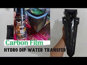 Carbon hydro dipping water transfer (DIY) RS150fi fender for beginners tutorial. Procedure below