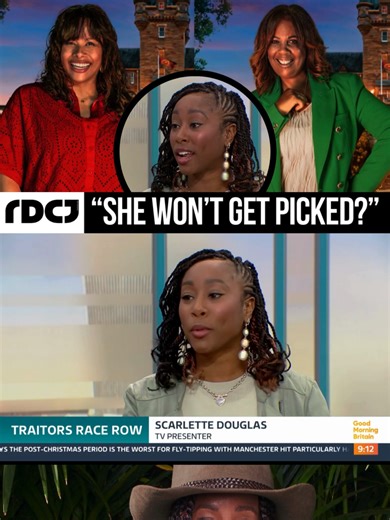BBC's The Traitors sparks debate as two Black women are voted off. Scarlette Douglas opens up about her TV experiences as a Black woman on @gmb, saying it's a significant career moment. Despite anticipating backlash, she stresses the importance of speaking out.