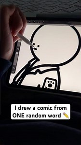 I challenged myself to draw the FIRST word a random generator gave me 🥲 #ipaddrawing #cartoon #art