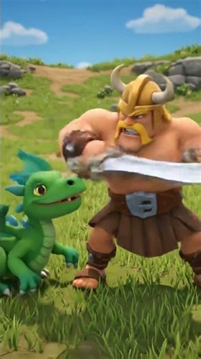 Baby Dragon Vs Barbarian 😱⭐ #clashroyale #clashofclans #gaming #cluchtgod #supercell