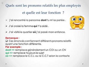 La proposition subordonnée relative