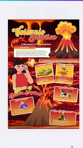 Engaging Volcanic Eruption Infographic for Students