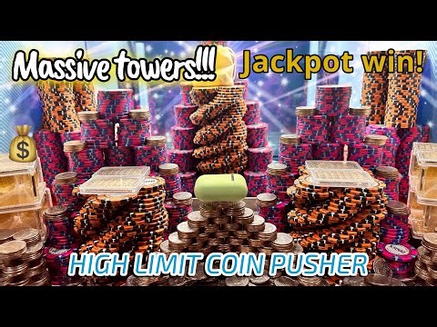 5 million dollar buy in massive win 💰inside the high limit coin pusher