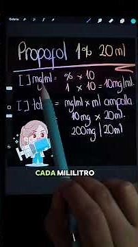 Cálculo de Dosis con Porcentajes (%) : Propofol #enfermería #salud